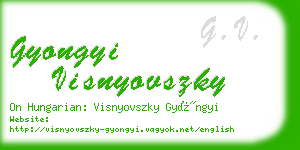 gyongyi visnyovszky business card